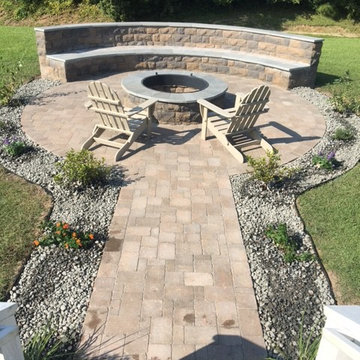 Outdoor Fire Pit with Bench Seating