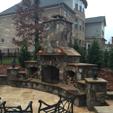 Outdoor fireplace and grill Weddington NC