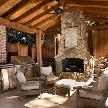 Outdoor Fireplace,Grill Enclosure and Pavilion .