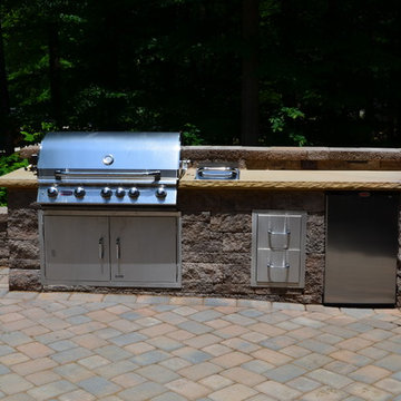 Outdoor Fireplace, Patio and Kitchen