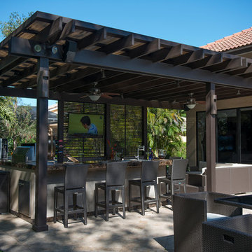 Outdoor Kitchen and pergola Project in South Florida