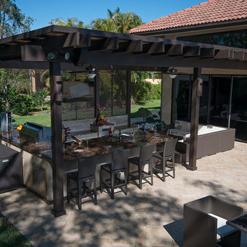 Outdoor Kitchen and pergola Project in South Florida
