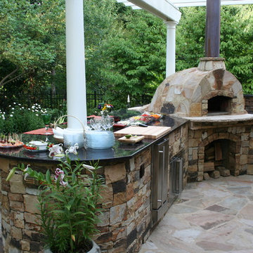 Outdoor Kitchen and Pizza Oven, Built in Grill