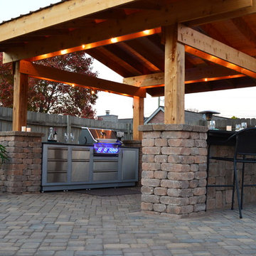 Outdoor Kitchen and Pool Area