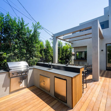 Outdoor Kitchen BBQ | Melrose Residence | West Hollywood, CA