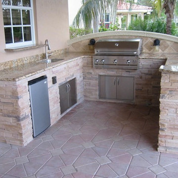 Outdoor Kitchen Drawing and Finished Projects