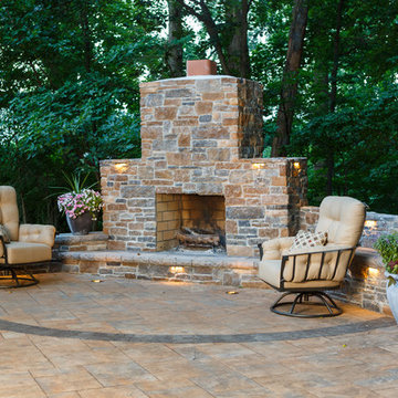 Outdoor Kitchen, Fireplace and Patio - Bowie, MD