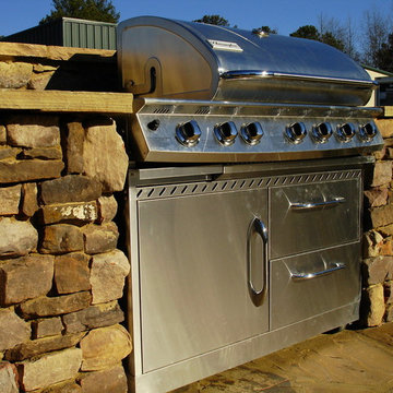 Outdoor Kitchen Gas Grill and Storage