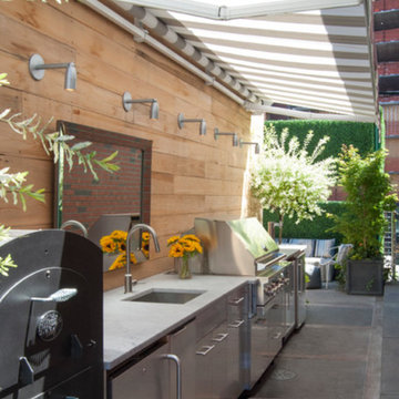 Outdoor Kitchen | Small Spaces | Artificial Hedge Panels