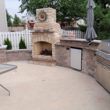 Outdoor Kitchen with Firepit