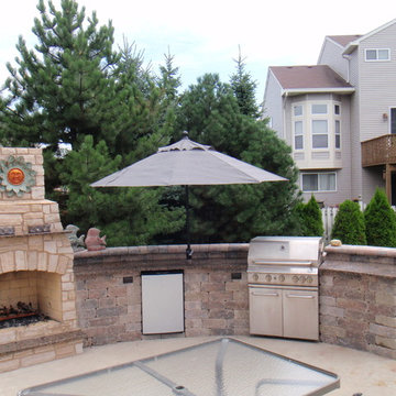 Outdoor Kitchen with Firepit