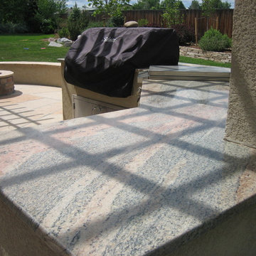 Outdoor Kitchen with Granite Counter Tops