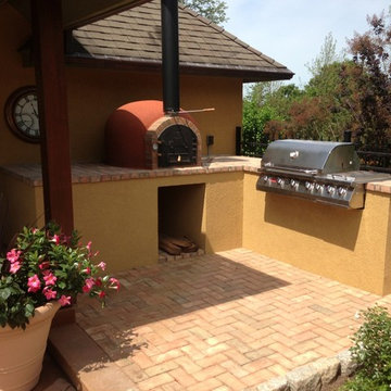 Outdoor Kitchen with Wood Fired Oven