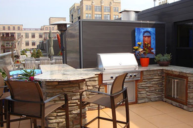 This is an example of a modern patio in Minneapolis.