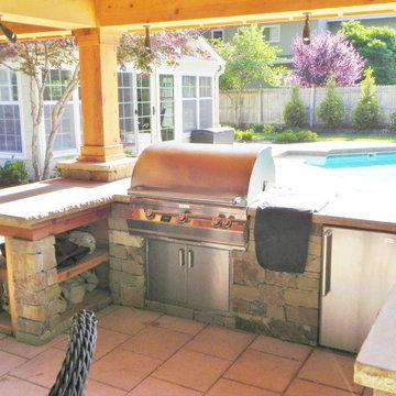 Outdoor kitchens and patios