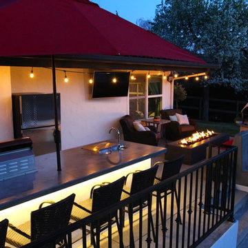 Outdoor Kitchens and sitting areas.