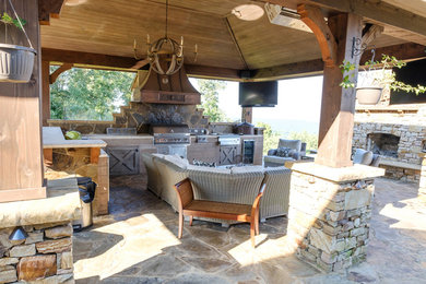 This is an example of a rustic patio in Birmingham.