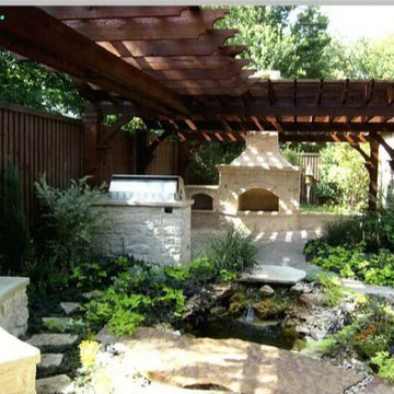Outdoor living and Koi pond