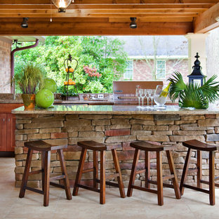 Patio kitchen - traditional patio kitchen idea in Other