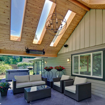 Outdoor Living Area With Skylight