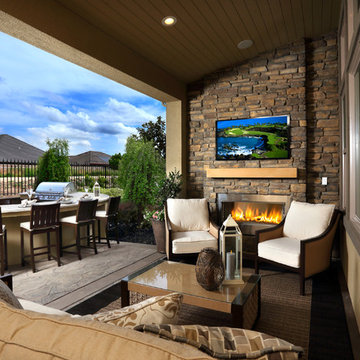 Outdoor living area with Television