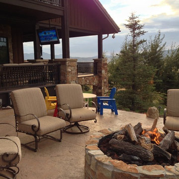Outdoor living.  Control fire pit and rock speakers from iPad