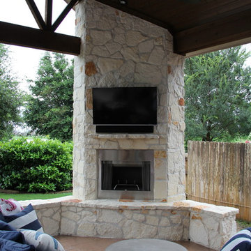 Outdoor Living Project: Patio Cover with Fireplace, Pergola, and Outdoor Kitchen