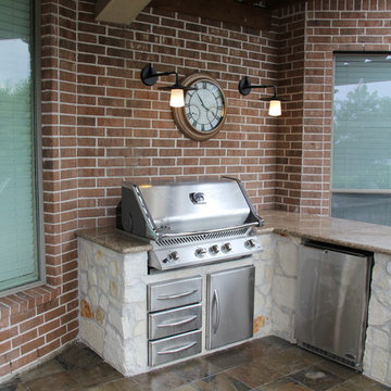 Outdoor Living Project: Patio cover with Fireplace, Pergola, and Outdoor Kitchen