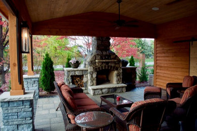 Inspiration for a rustic patio remodel in Indianapolis