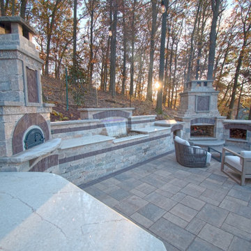 Outdoor Living Room with Pizza Oven