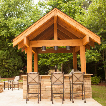 Outdoor Living Space and Pool in North Atlanta