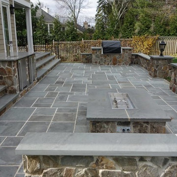 Outdoor Living Space - Bluestone, Patio, Outdoor Kitchen, Fire Place, Bar