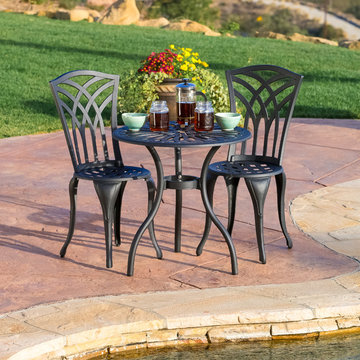 Outdoor Living Space Featuring Poolside Bistro Set