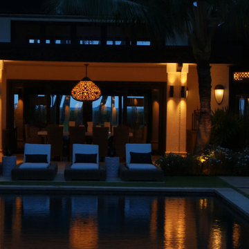 outdoor living space- outdoor lighting