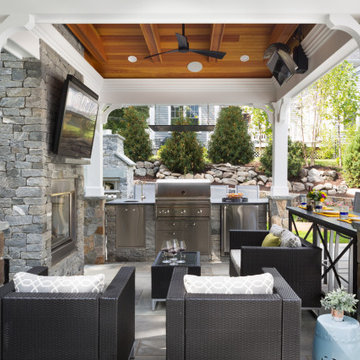Outdoor Living Space with Kitchen