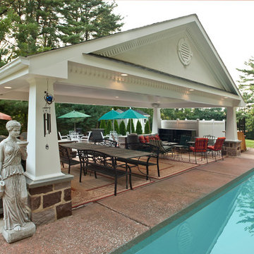Outdoor Living Spaces: Covered Patio and Pool