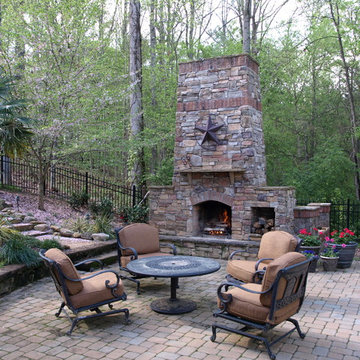 Outdoor Living - Stone Fireplace & Paver Stones