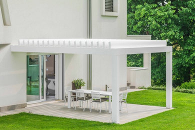 Outdoor patio covered with pergola