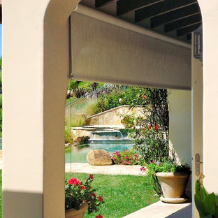 Diy Patio Roller Shades Houzz, How To Make Outdoor Roll Up Shades