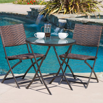 Outdoor Poolscape Featuring Bistro Set