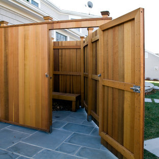Idée de décoration pour une terrasse marine.
