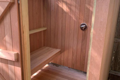 Outdoor patio shower - eclectic outdoor patio shower idea in Boston
