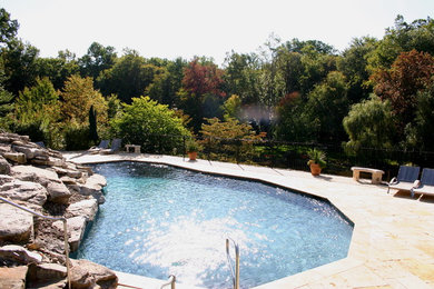 Bild på en vintage pool