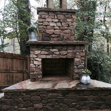 Outdoor Stone Fireplace Kits