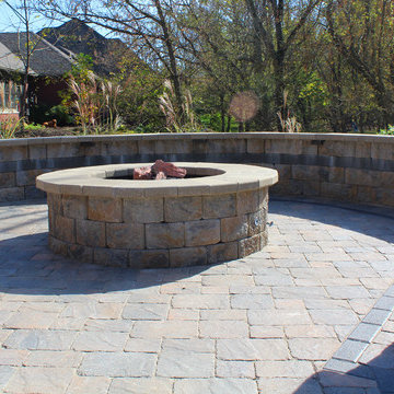 Outstanding Overlook Patio with Terraced Retaining Walls (Plainfield, IN)