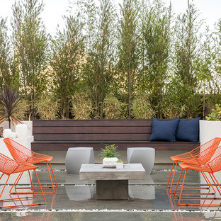 Foto di un patio o portico minimal con ghiaia