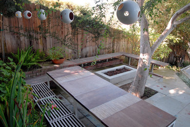 Example of a trendy patio design in Los Angeles with no cover