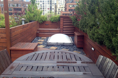 Example of a trendy patio design in New York