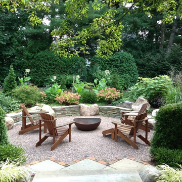 Patio and fire pit garden