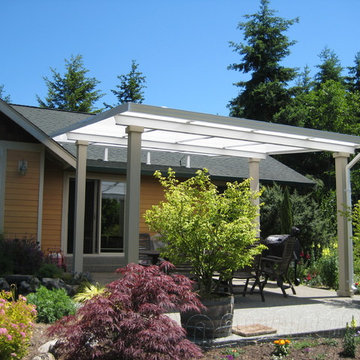 Patio Cover Shed Style Over Concrete Patio